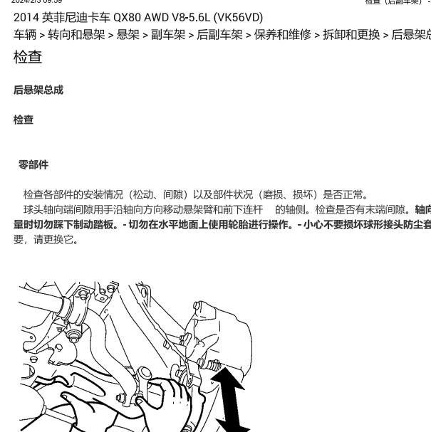2014年英菲尼迪QX80 后悬架维修手册