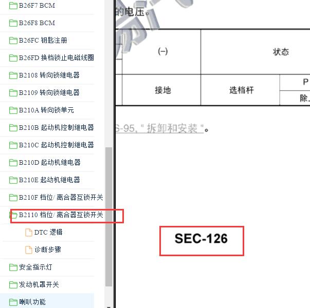 2013-2014年日产天籁 SEC 126页资料
