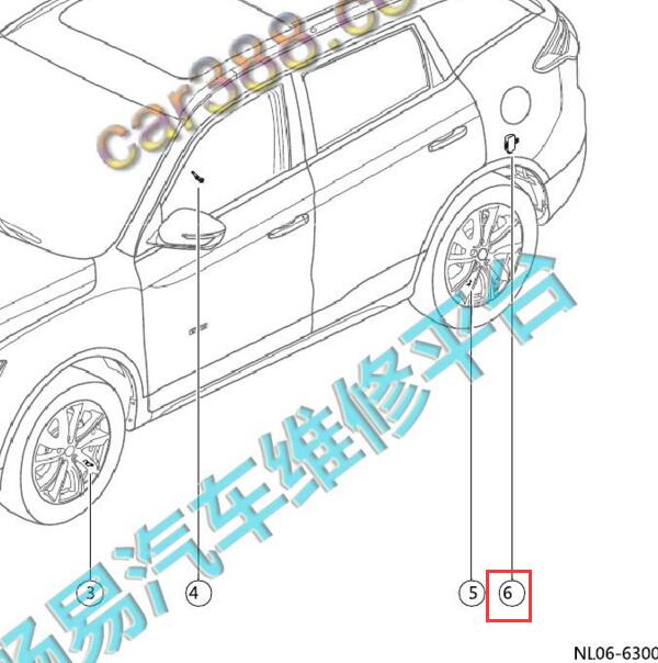 2020-2021年博越pro 胎压模块位置