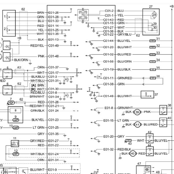 长安铃木M16A 56+56发动机电路图