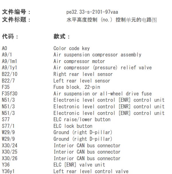 2006年奔驰威霆底盘系统电路图