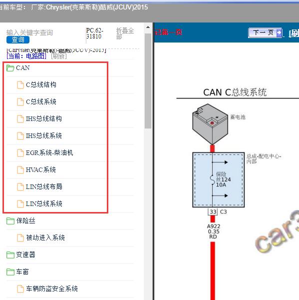 2015年Chrysler(克莱斯勒)-酷威(JCUV) 通讯电路图