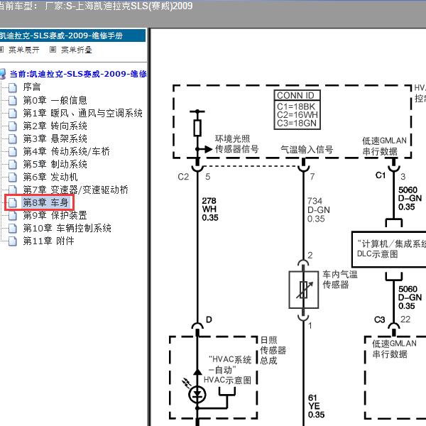 2009年上海凯迪拉克-SLS(赛威) 灯光电路图