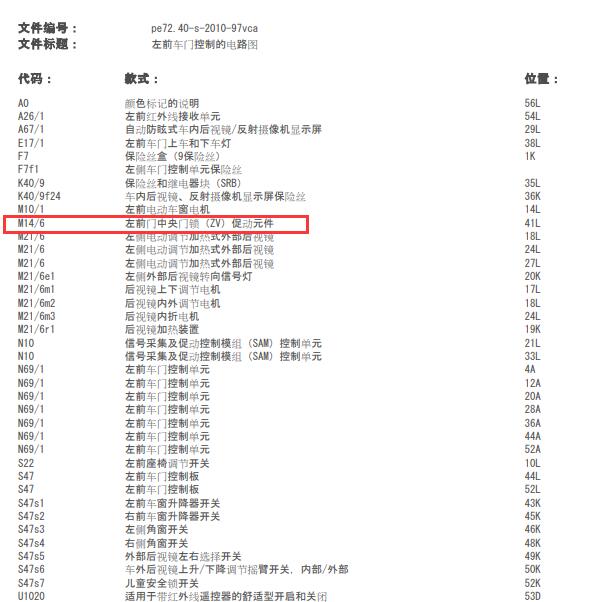 2010年奔驰唯雅诺门锁电路图