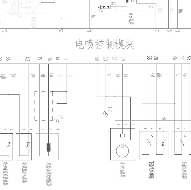 2012年昌河铃木 K14B 81针发动机电路图