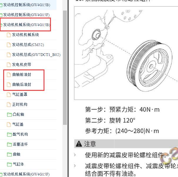 2019-2020年长城哈弗M6 GW4G15B发动机飞轮扭矩