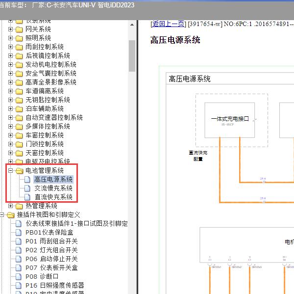 2023年长安汽车-UNI-V 智电iDD 电池管理系统电路图