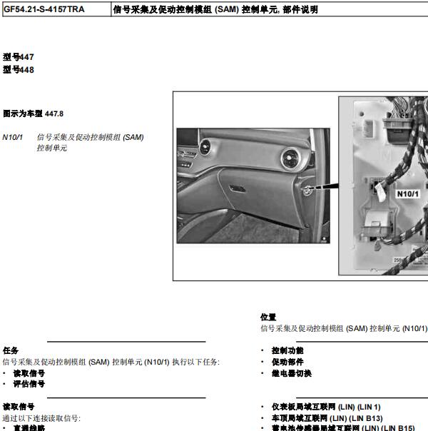 2017年奔驰V220d车身电脑位置和电路图
