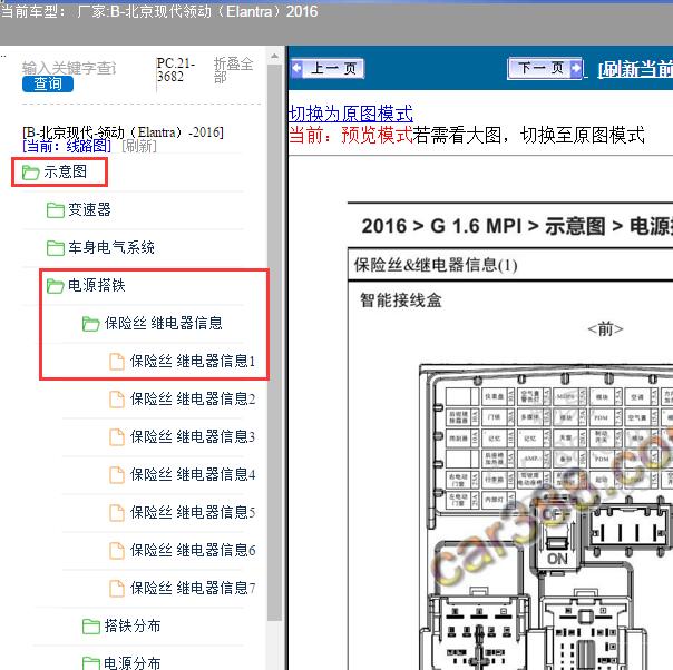 2016年现代领动保险丝盒分布图