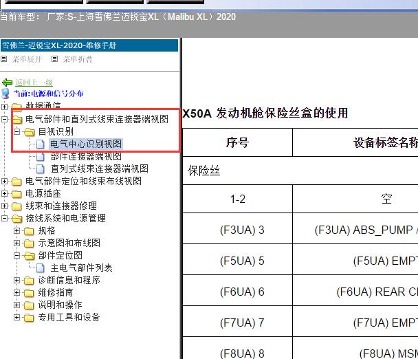 2020年雪佛兰迈锐宝XL保险盒定义