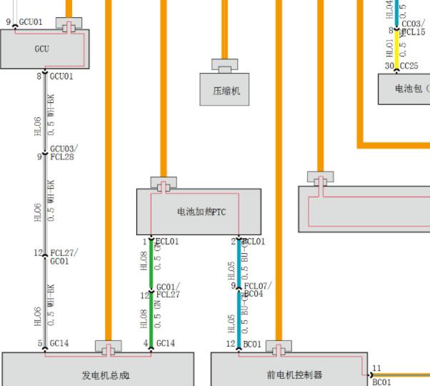 2021年赛力斯SF5 PTC加热控制电路图
