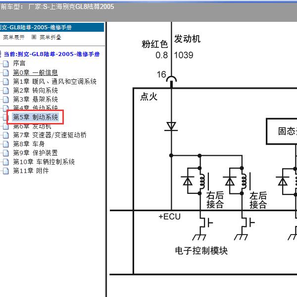 2005年上海别克-GL8陆尊 ABS电路图