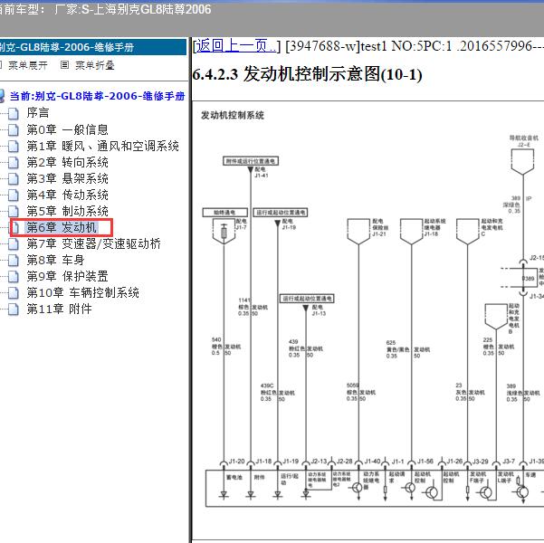 2006年上海别克-GL8陆尊 车速传感器电路图