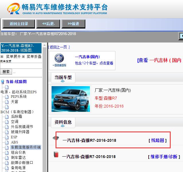 2016-2018年一汽森雅R7电路图