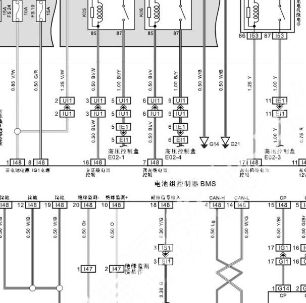 2018年力帆330EV 电池模块电路图
