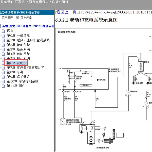 2011年上海别克-商务车（GL8） 启动电路图
