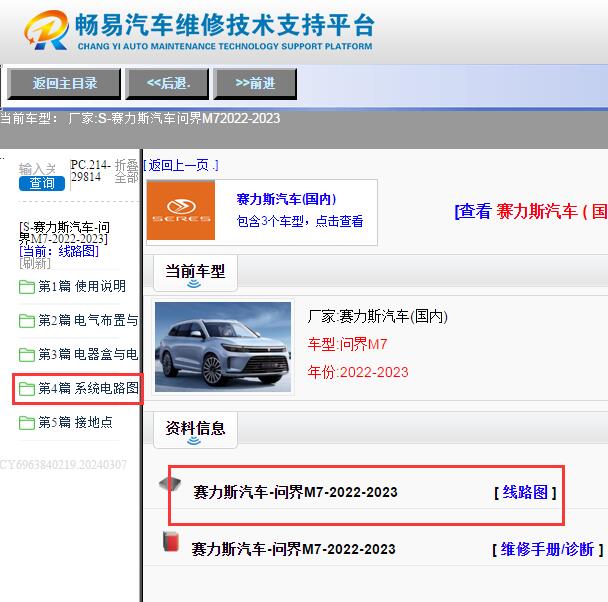 2022-2023年赛力斯问界M7电路图