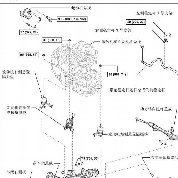 2012年丰田汉兰达变速箱分解图