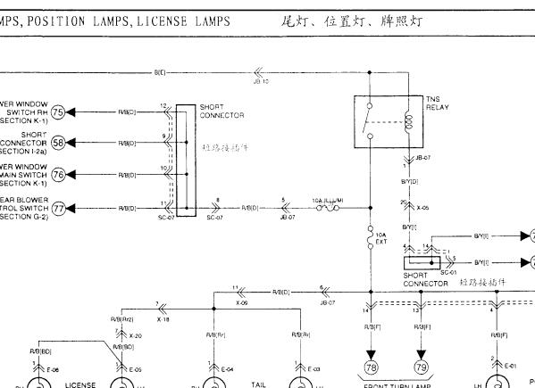 2006年起亚嘉华示宽灯电路图
