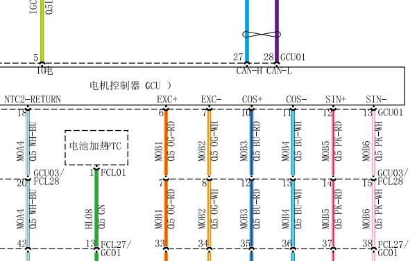 2020和2021年赛力斯SF5电机系统电路图