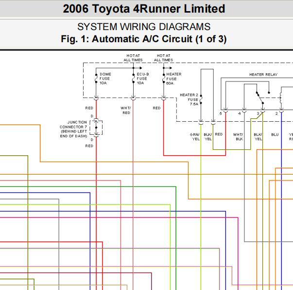 2006年丰田4Runner空调电路图