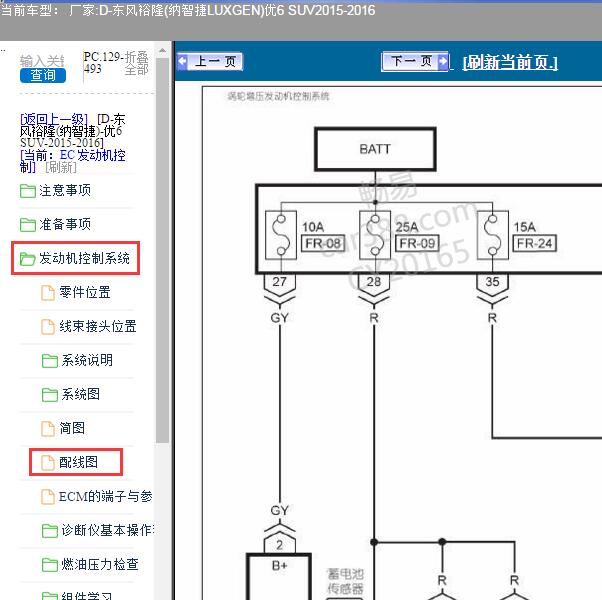 2016年东风裕隆(纳智捷LUXGEN)-优6 SUV发动机电路图