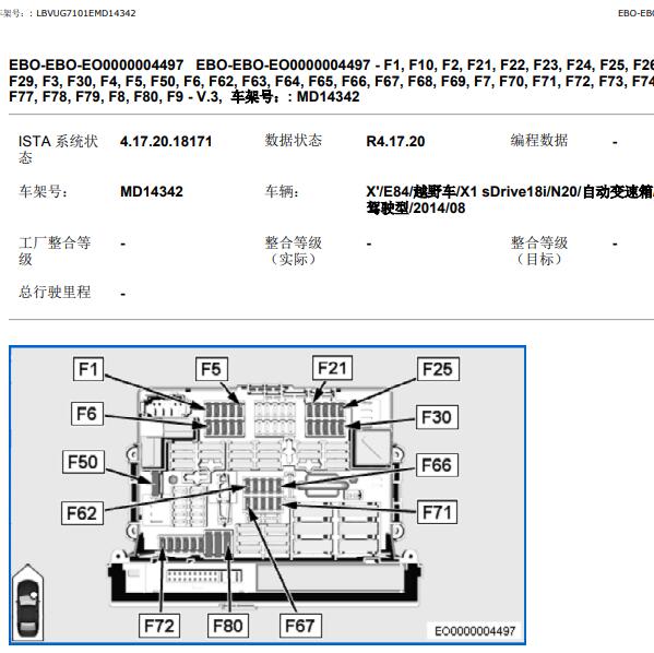 2014年宝马X1保险位置