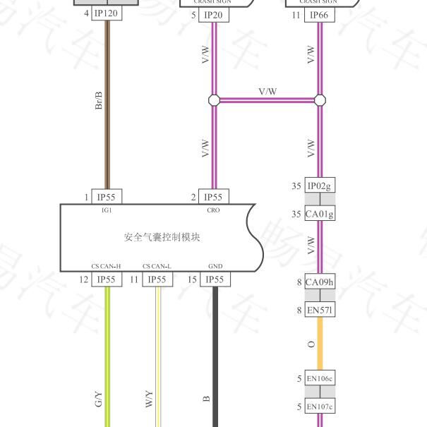 2019年吉利星越气囊电路图.