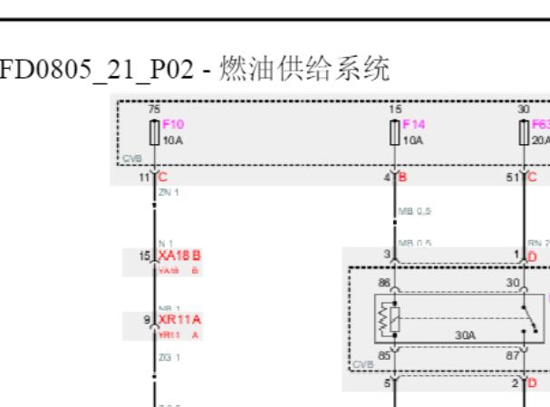 2007年法拉利612发动机油泵电路图