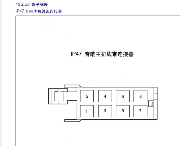 2022年雷达汽车RD6娱乐音响针脚资料