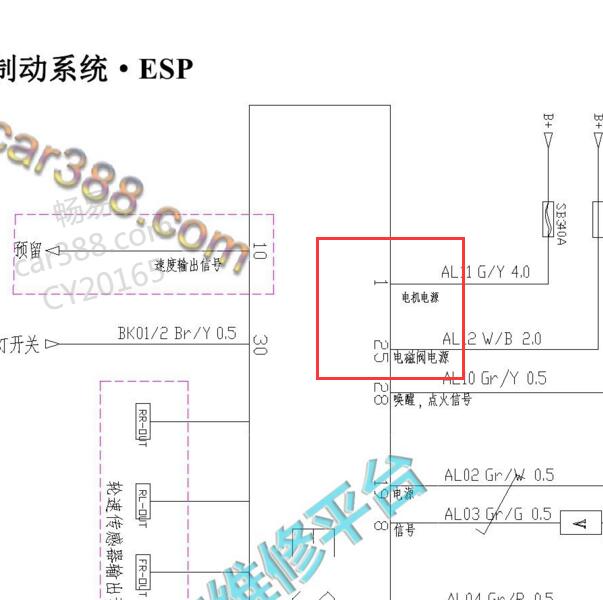2017年 长安CS35 ABS电路图