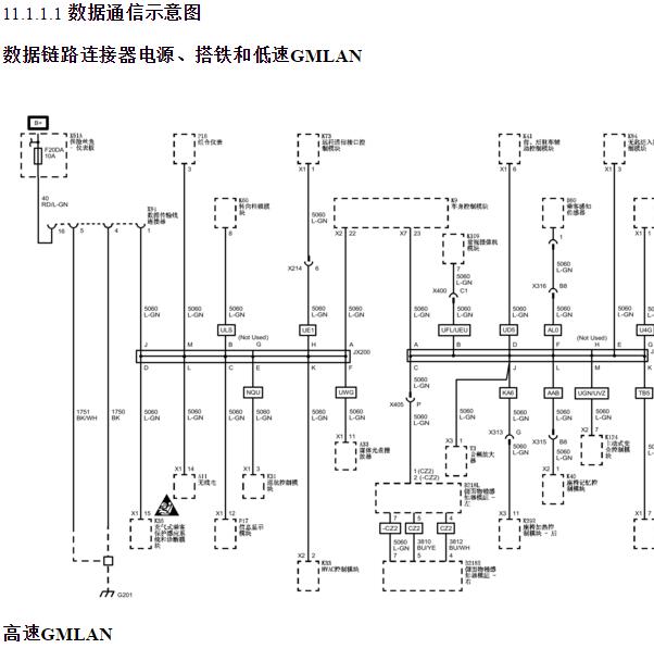 2014年凯迪拉克SRX 通讯电路图