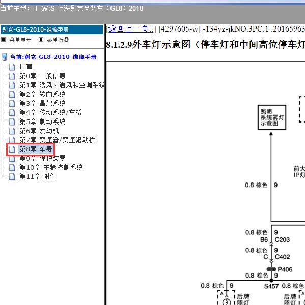 2010年上海别克-商务车（GL8）制动灯电路图