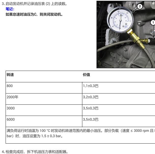 2020年吉普1.3发动机机油压力值