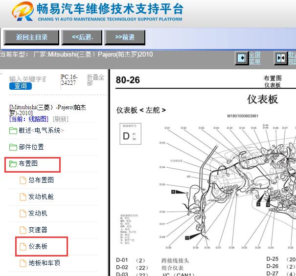 2010年三菱帕杰罗娱乐音响部件位置