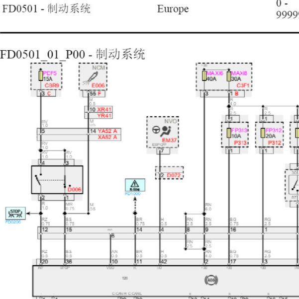 2008年法拉利F430 ABS电路图