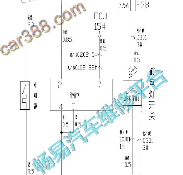 2018年开瑞优优EV诊断通讯电路图