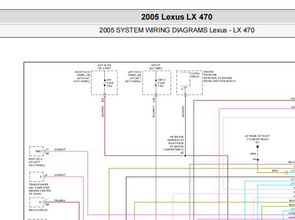 2005年雷克萨斯LX470网络通讯电路图