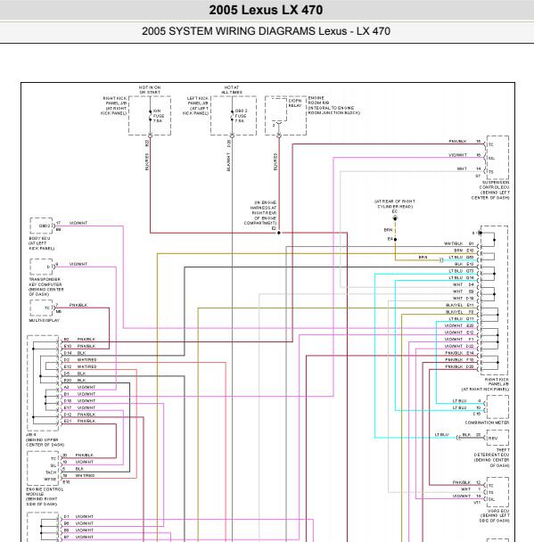 2005年雷克萨斯LX470网络通讯电路图