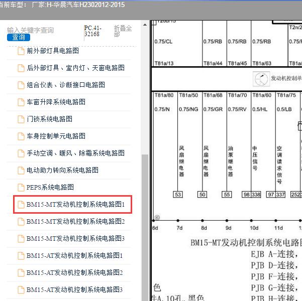 2012年华晨汽车-H230 发动机油泵继电器电路图