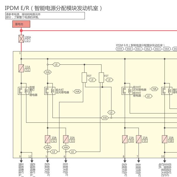 2020年郑州日产纳瓦拉IPDM和BCM电路图