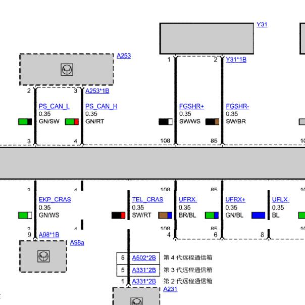 2023年宝马i3行人保护电路图