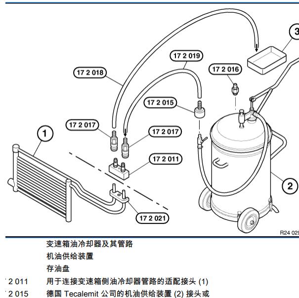 2012年宝马X5 变速箱油冷却器管路