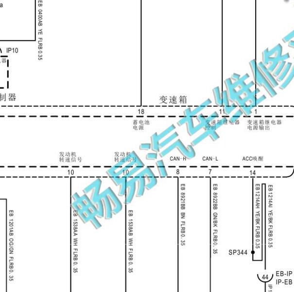 2019年大通G50 变速箱电路图