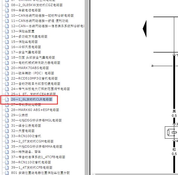 2012-2013年斯柯达明锐CLR发动机电路图.