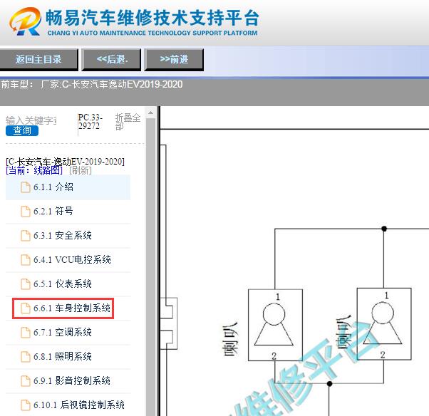 2019-2020年长安逸动EV喇叭电路图