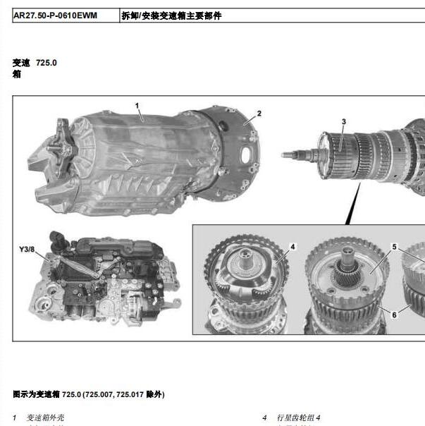 2019年奔驰S450变速箱维修手册