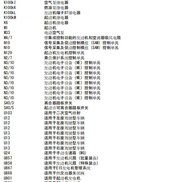 2011年奔驰A160发动机二次空气泵电路图