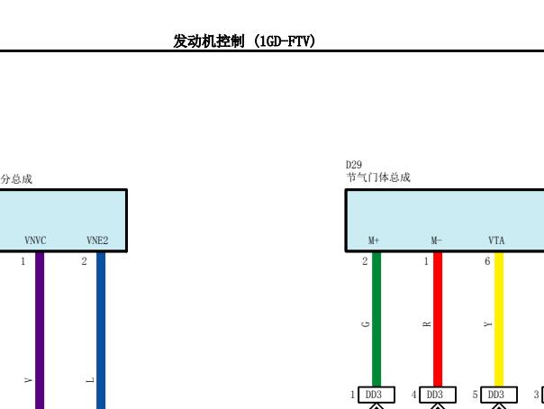 2019年丰田HIACE 1GD发动机电路图资料