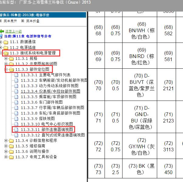 2013年上海雪佛兰-科鲁兹 发动机针脚